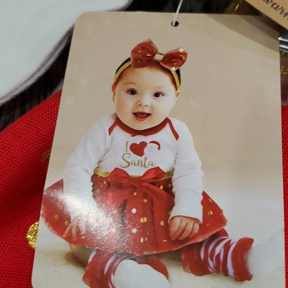 Baby Essentials Matching I Love Santa Christmas Set Size 6 Months